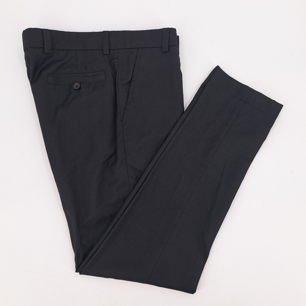 Dolce & Gabbana Dress Pants Mens 31 Wool Cashmere Black Solid Super 120s Italy